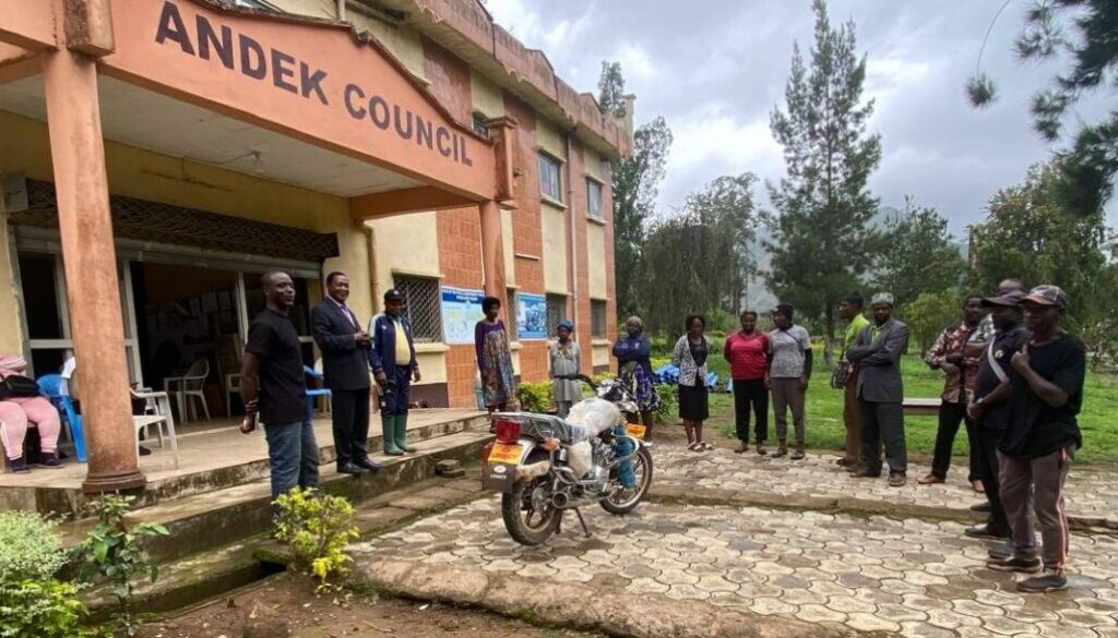 Andek council has purchased a new motorcycle to enhance council activities on the field.