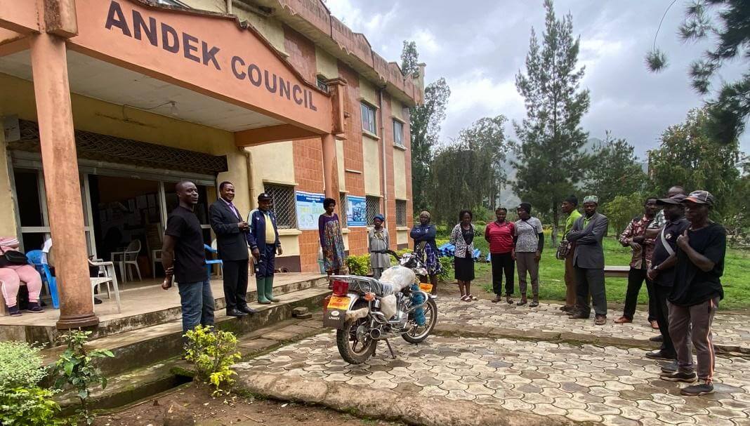 Andek council has purchased a new motorcycle to enhance council activities on the field.