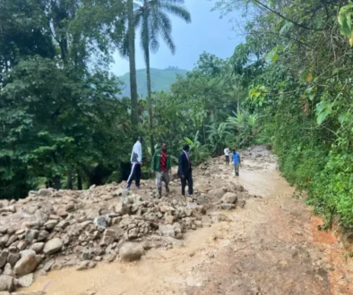 Visit of the Lord Mayor of Andek and the Divisional Officer for Ngie to a Mudslide Area in Bonatu Village