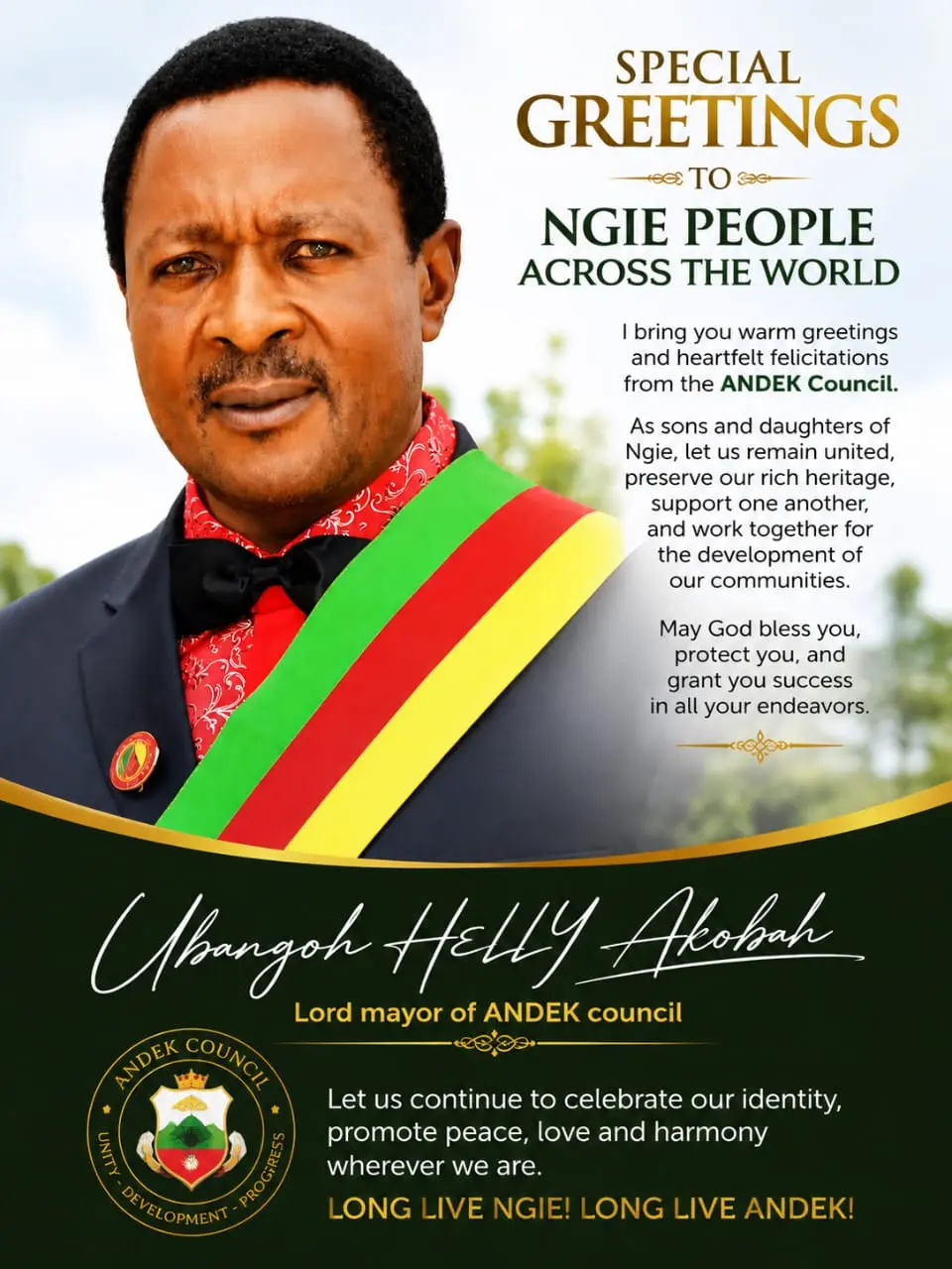 SPECIAL GREETINGS TO NGIE PEOPLE ACROSS THE WORLD